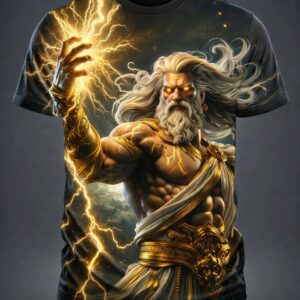 Gunungemas88 Kaos Hitam Bergambar Printing Zeus