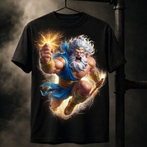 Gunungmas88 Kaos Hitam Design Zeus Cotton 24s