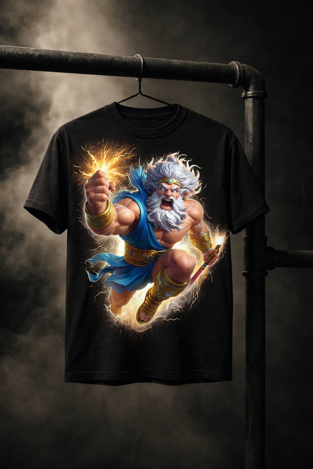Gunungmas88 Kaos Hitam Design Zeus Cotton 24s